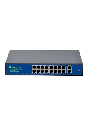 Hisource Hi F1620Gbl A 16 Port 10/100 2 10/100 Uplink Poe 250W Sw