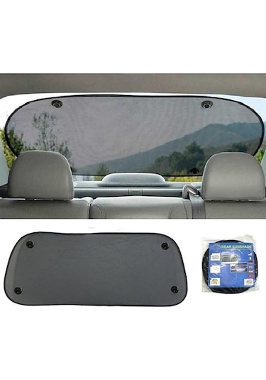 Oto Arka Cam Perdesi Güneşlik Vantuzlu 110*50 Cm