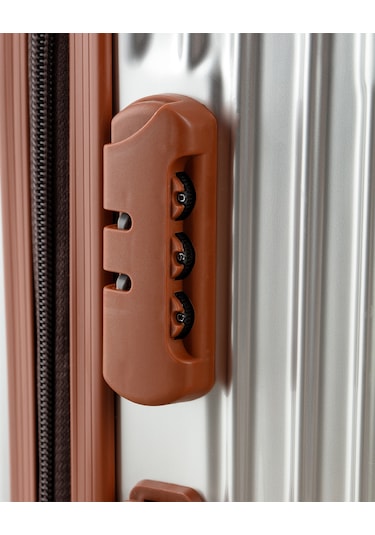 Madame Coco Chest Valiz/bavul - Gümüş - Kabin Boy 8684427217856 Çok Renkli