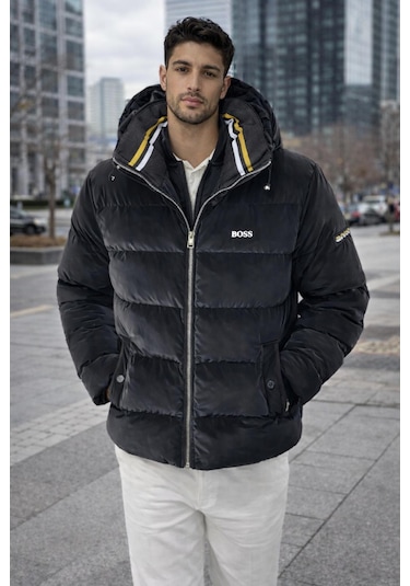 Hugo Boss Erkek Kışlık Mont Siyah