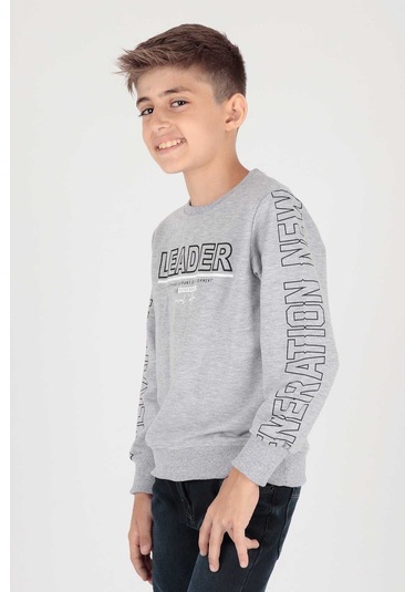 Ahengim Erkek Çocuk Leader Baskılı Trend Sweatshirt Ak15091 001