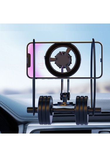 Dancemonkey 360 Dön. Kafa Mıknatıslı Araç Telefon Tutucu, Uzun Kol İle Esnek Montaj Altın Altın