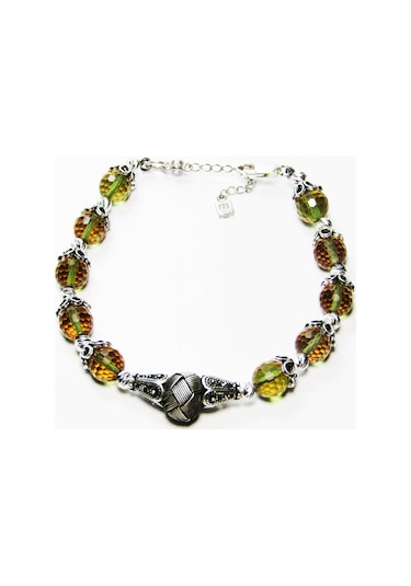 Lilahgümüş Gümüş Zultanit Taşlı Kazazlı Otantik Kadın Bileklik