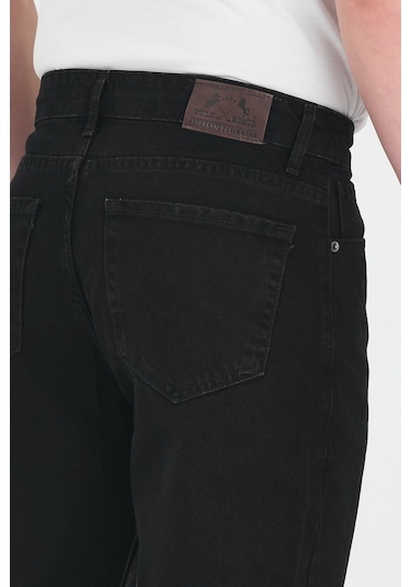 Polo State Erkek Baggy Fit Kot Pantolon Siyah Siyah