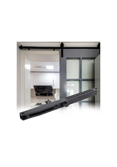 Yaleker Barn Kapısı Yavaşlatıcı Tampon, İki Yönlü Sessiz Kapanma, Ayarı Uygun, Siyah 2 Adet Diğer