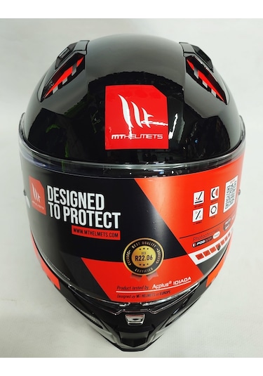 Mt Revenge 2 Solid A11 Şeffaf Vizörlü Kask Parlak Siyah