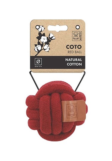 M-pets Coto Red Ball Örgü Top Köpek Oyuncağı 9,5 Cm 244-50007.01