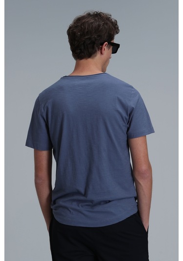 Lufian Junya Erkek Basic Tisört Gece Mavisi Gece Mavisi 111020203100230 111020203100230 Saks Mavisi