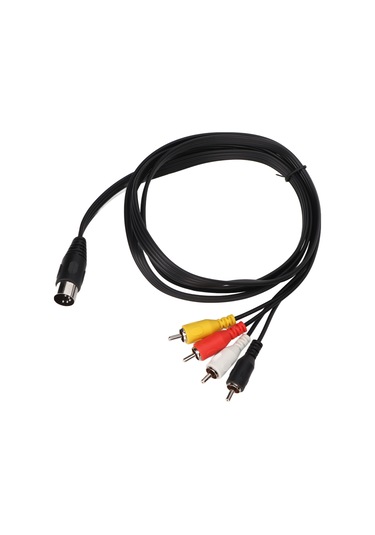 Konesam 1.5m Dın 5pın Erkekden 4rca Erkeğe Ses Bağlantı Kablosu - Saf Bakır Çekirdekli, Çift Koruma, Pvc Malzeme, Plug & Play
