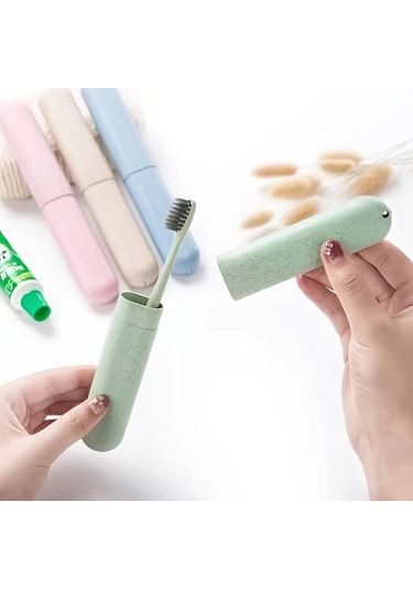 Hightower Seyahat Diş Fırçası Kılıfı - Dayanıklı Plastik, Kompakt Mavi, Taşınabilir Diş Fırçası Saklama Mavi