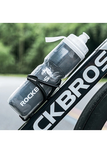 Rockbros Bt65-1 670Ml Pp5+Silikon Yalıtımlı Su Şişesi Bisiklet Sıkma Tipi Su Bardağı Bpa Içermez Fda Sertifikası Yok - Mor