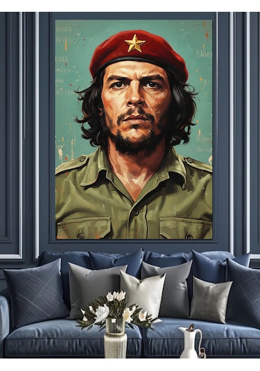 Che Guevara Ünlü İllüstrasyon Dekoratif Kanvas - Mdf Ahşap Tablo