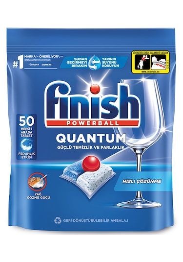 Finish Quantum Hepsi Bir Arada Bulaşık Makinesi Deterjanı 50 Tablet