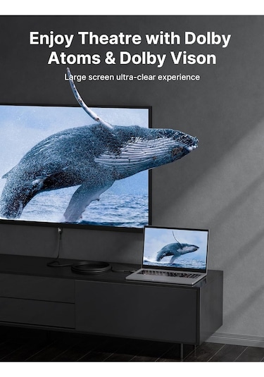 8k Uhd Uzun Hdmı Kablosu 48gbps Yüksek Hızlı 2.1 Örgülü Oyuncu Kablo 8k 60hz 3 Metre