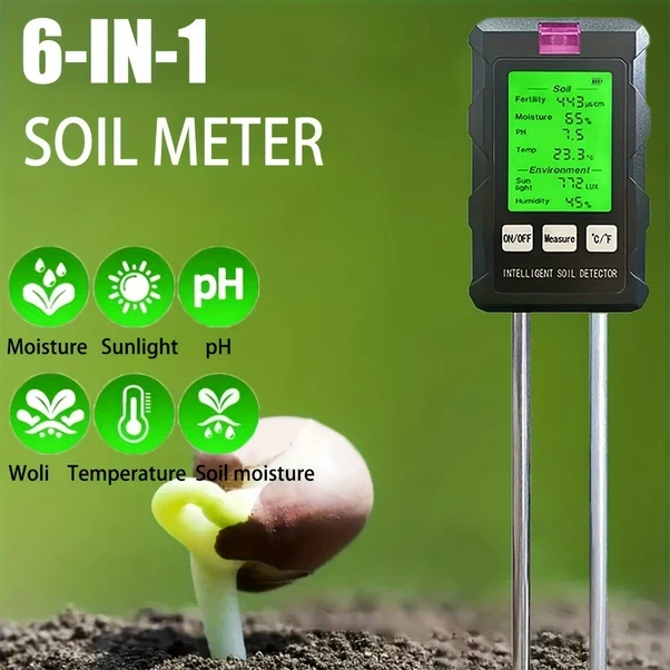 Willowhaven 1 Adet Cloud Prime 6'lı Toprak Ölçer, Dijital Ekran, Ayarlanabilir, Pil İle Çalışır, Siyah