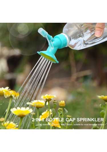 Teltree 27mm Açıkçaplı İki Kollü Sulama Ucu, Plastik Şişelere Uyumlu, Düzenli Sulama, Bahçe Bitkileri İçin