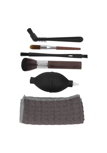 Dofolink Kahve Makinesi Temizlik Seti: 4 Fırça Nilon & Ahşap , Silikon Hava Blower Ve Makyaj Havlusu - Profesyonel Kahve Aletleri Bakımı Diğer