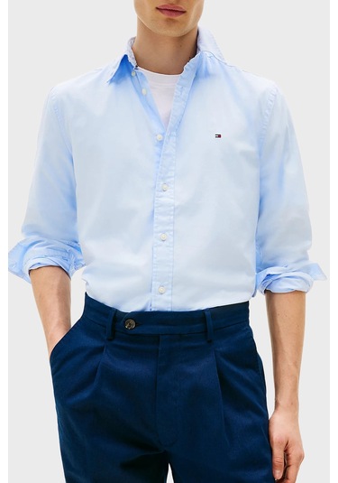 Tommy Hilfiger Erkek Gömlek Mw0mw39988 C3q Açık Mavi Açik Mavi