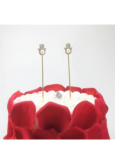 Homyl Yenilik Cupcake Doğum Günü Pastası Süslemeleri Altın