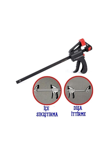 6X750 MM Hafif Tip Sürgülü Tek Ele Uygun Iç Dış Işkence Kıskaç