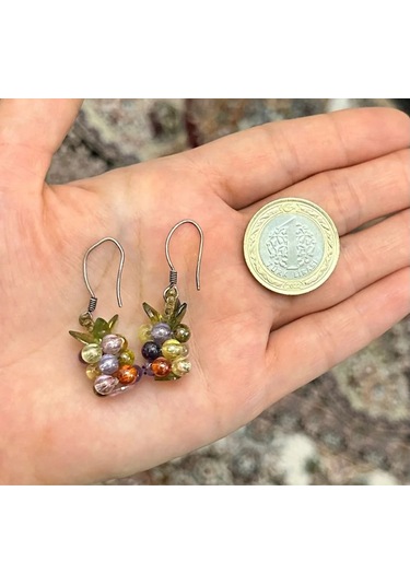 Zirkon Üzüm Salkımı Küpe