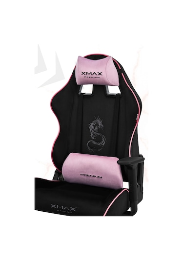 Rio Balerion Terletmez Kadife Kumaş Siyah Gaming Oyuncu Koltuğu - 9 Siyah