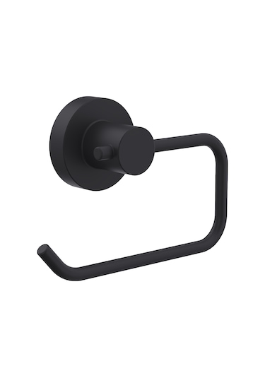 Line Bathroom Master Tuvalet Kağıtlık 128617 Yarı Açık Mat Siyah Mat Siyah Siyah