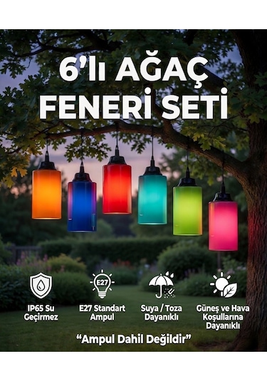 Neon Ağaç Feneri 6'lı Set