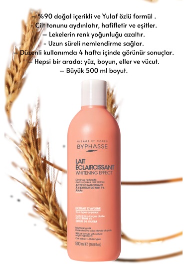 Ton Eşitleyici Ve Aydınlatıcı Vücut Sütü - Yulaf Özlü 500ml