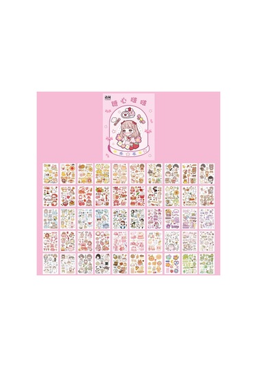 Yoofun 50 Tekrarlanmayan Desenler Dekoratif Kırtasiye Çıkartmalar Renkli Rüya Scrapbooking Dıy Günlüğü Albümü Retro Vaporwave Sopa Black