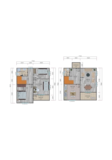 122 M2 Çift Katlı Prefabrik Ev