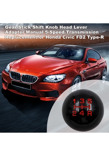 Qingmipy Honda Civic İçin 5 Vitesli Manuel Vites Kolu Başlığı - Ergonomik Tasarım, Siyah Metal, Hızlı Ve Konforlu Vites Değişimi Siyah