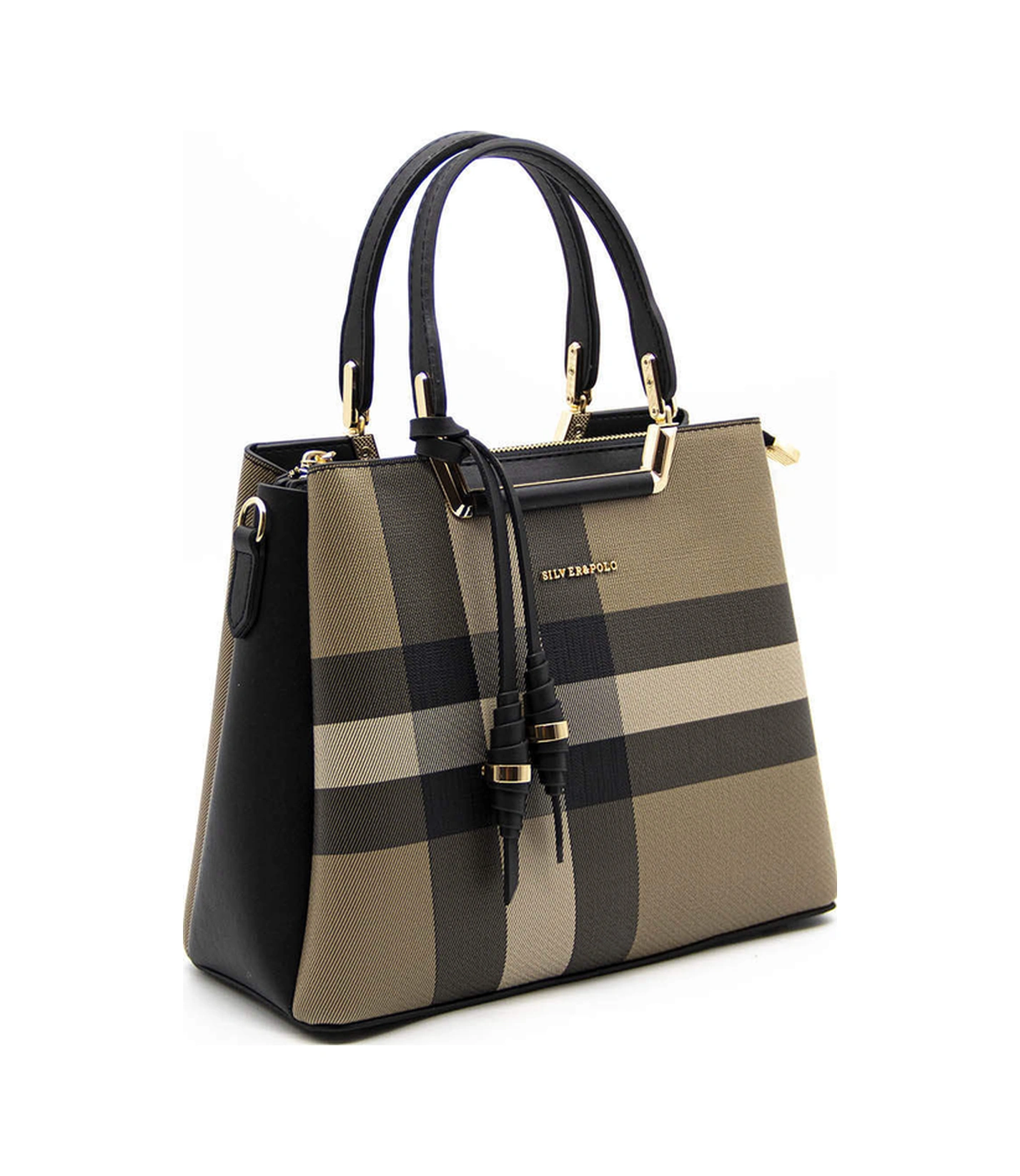 Silver Polo Kadın El Ve Çapraz Çanta 969 Kahverengi - Siyah