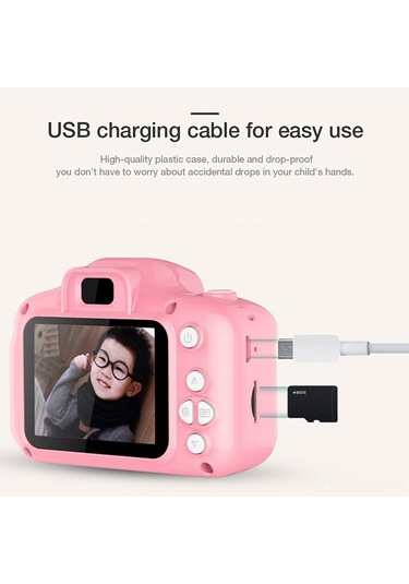 Maiyame 3-12 Yaş Çocuklar İçin 8mp 2" Ekranlı Selfie Kamera - Funny Kareler Ve Stickerlerle Fotoğraf/videografi, Usb Şarjlı Taşınabilir Hediyelik Oyuncak Açık Yeşil Yeşil