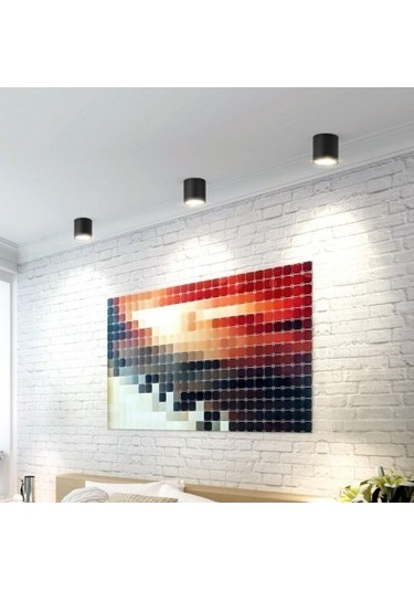 Cata Ct-5421 Foça Sıva Üstü Armatür siyah+krom Gu10 Duylu