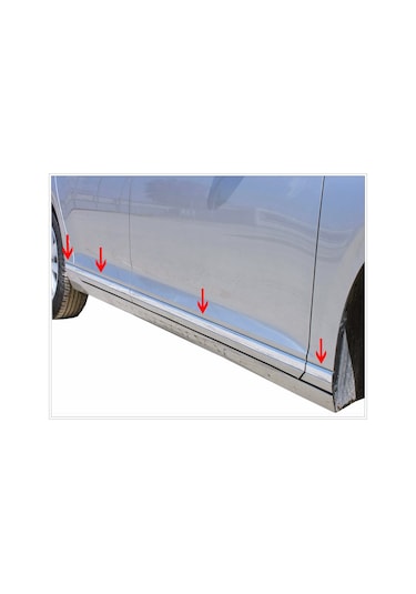 Vw Passat B8 Paslanmaz Krom Yan Kapı Çıtası 8 Prç 2014-2019 Arası