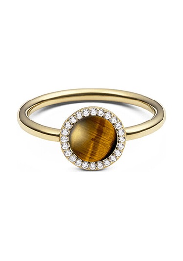 Audrey Ring Tiger Eye Gold Altın