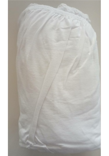 Altın Karma Jersey Penye Pamuklu 180x200 Cm Çift Kişilik Lastikli Çarşaf Beyaz Beyaz