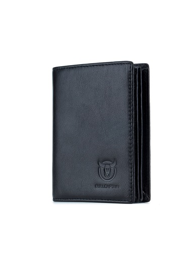 Hangfox Erkek Deri Cüzdan - 15 Kartlı, 2 Para Bölmeli, Anti-cızıltı, İlk Deri, Kalınlaşmış, Siyah 027 Modeli Siyah