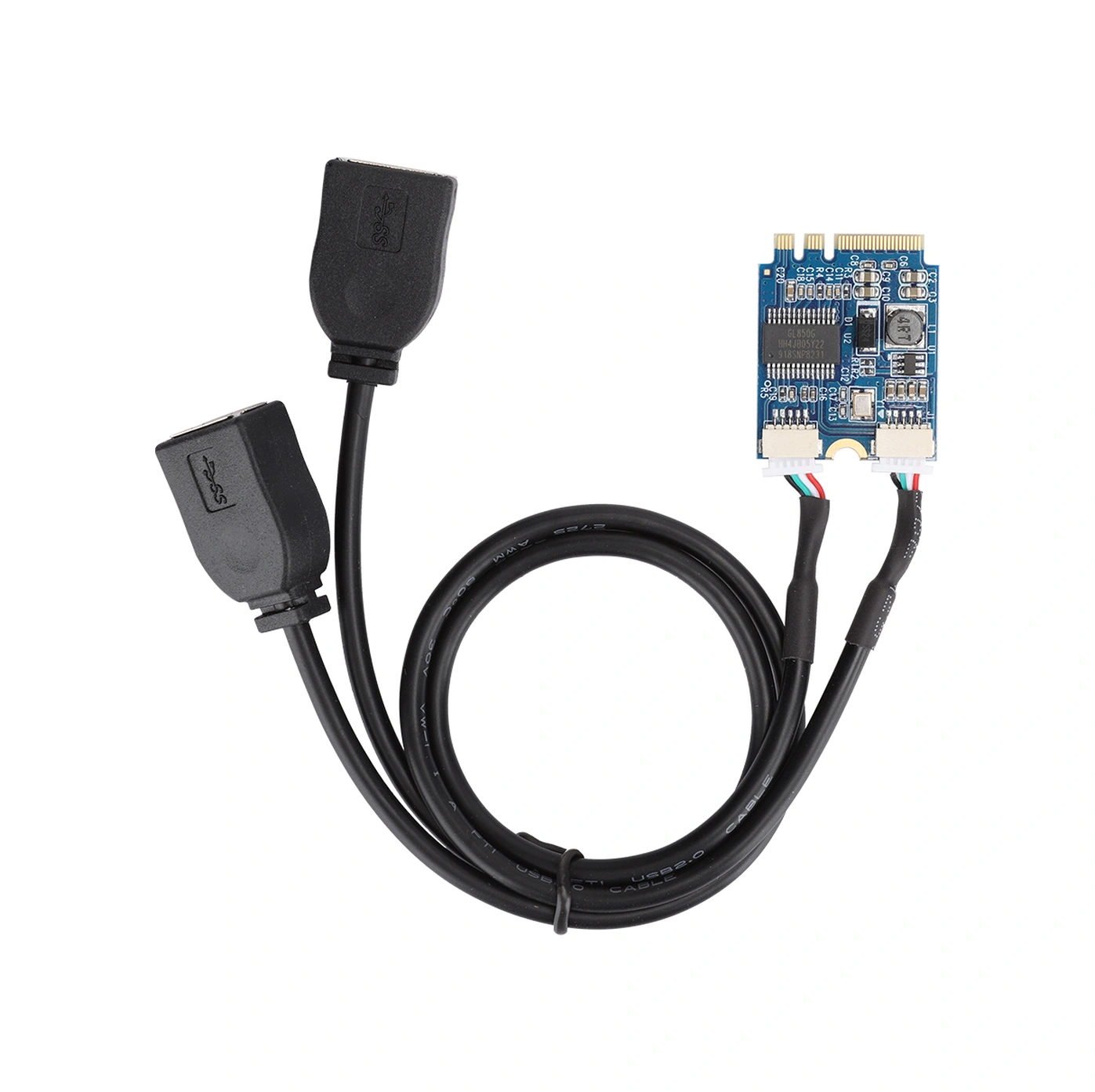 Xiyyadms M.2 Key A-e Arayüzünden Usb2.0'ye Çeviren 2 Portlu Pcı-e Genişletme Kartı - Ngffp2u-g01 Modeli