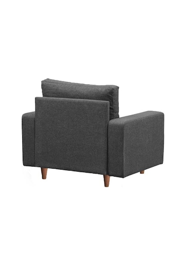 Lungo Modüler Koltuk Takımı Keten Koyu Gri Koyu Gri