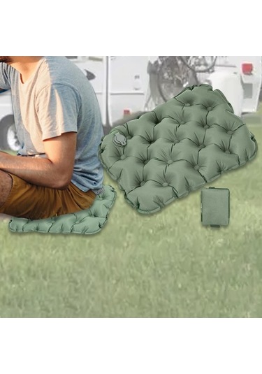 Bosphorusboutique02 Ofis Sandalye Koltuk Minderi, Katlanabilir, Uçak Ve Ofis Kullanımına Uygun, Koyu Yeşil Koyu Yeşil