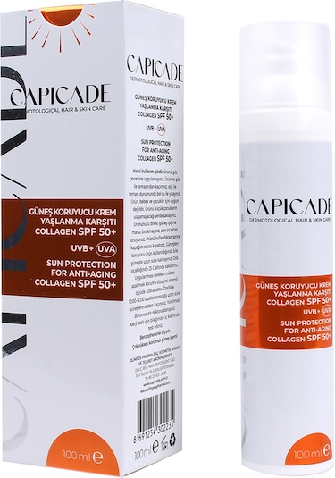 Capıcade SPF 50+  Collagen Güneş Koruyucu Krem 100 ML