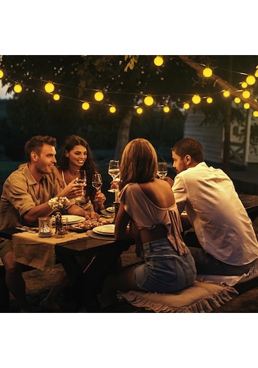 Sarı Kamp Güneş Dize Işık Açık 200 Led Küçük Top Işık Bahçe Noel Partisi Dekorasyon Su Geçirmez Güneş Peri Masalı Işık Avlu Dekorasyon 12m 100leds Sarı