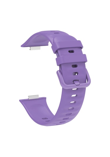 Ekılıf - Huawei Watch Fit 3 Uyumlu - Kordon Band Serisi Klasik Kordon Silikon Strap Kayış - Gri