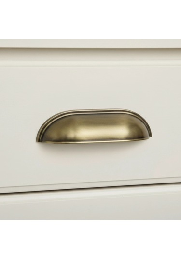 Tas Midye Çanak 96mm Antik Sarı Dolap Çekmece Vestiyer Mobilya Kulpu Metal Kulp Antik