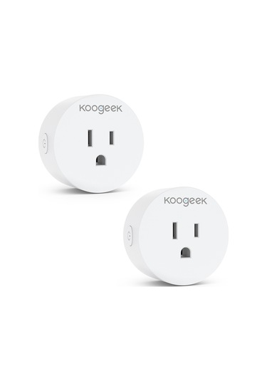 Teltree Koogeek Sa-p202 Akıllı Prizi 2'li Paket - Uzak Kumanda, Zamanlama Ve Ses Kontrolü Alexa/google Home Uyumlu - Abd Standartı - 100-240v