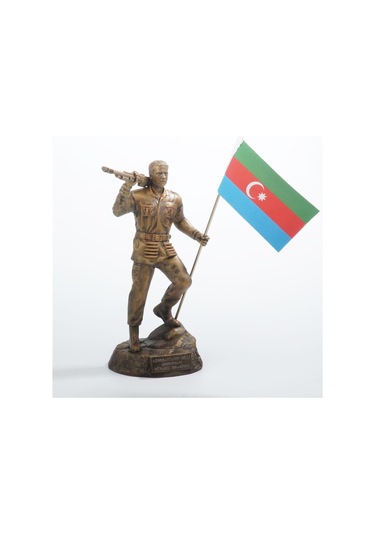 Azerbaycan Kahramanı Mübariz Ağakerimoğlu İbrahimov Mermerit Heykeli