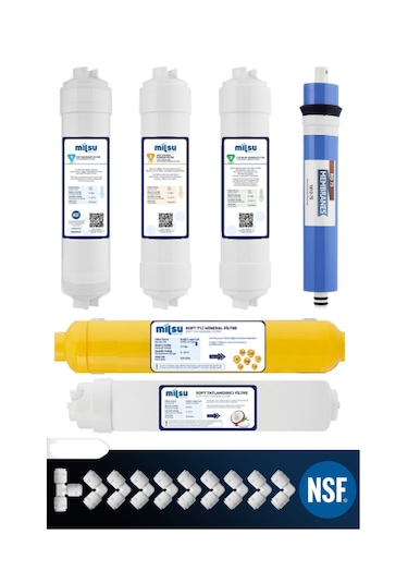 Milsu Kapalı Kasa Su Arıtma Cihazı Multi Mineralli 6Lı Filtre Set