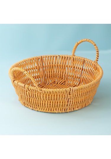 Porsima 304b 3 Lü Düzenleyici Hasır Sepet Seti Ekmeklik Sepet